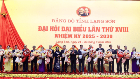 Đại hội đại biểu Đảng bộ tỉnh Lạng Sơn lần thứ XVIII, nhiệm kỳ 2025 – 2030 thành công tốt đẹp