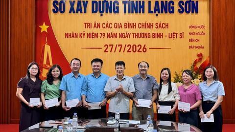 Sở Xây dựng tỉnh Lạng Sơn triển khai các hoạt động hướng tới Kỷ niệm 80 năm Ngày Thương binh - Liệt sĩ (27/7/1947 - 27/7/2027)