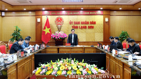 Đồng chí Đinh Hữu Học, Phó Chủ tịch Thường trực UBND tỉnh chủ trì họp xem xét tiến độ triển khai các dự án