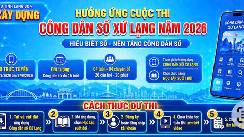 Sở Xây dựng tỉnh Lạng Sơn: Hưởng ứng cuộc thị Công dân số Xứ Lạng