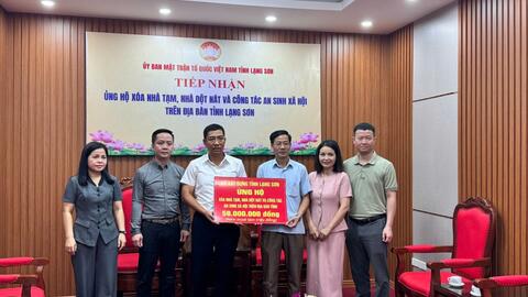 Sở Xây dựng Lạng Sơn ủng hộ thực hiện Chương trình xóa nhà tạm, nhà dột nát và an sinh xã hội