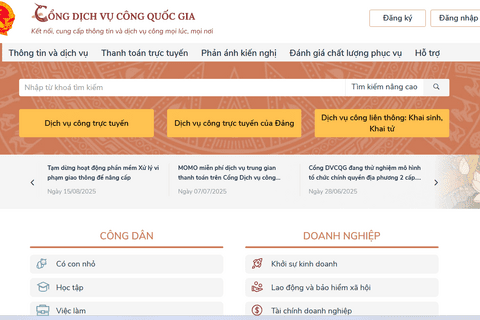 Hướng dẫn người dân, doanh nghiệp nộp hồ sơ trên cổng dịch vụ công quốc gia