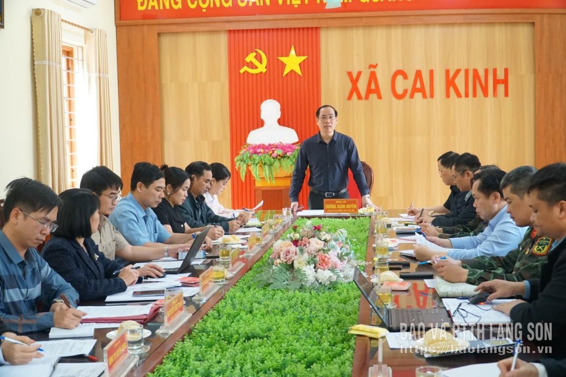 Đoàn công tác làm việc với lãnh đạo xã Vạn Linh và Cai Kinh